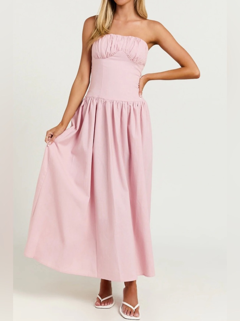 Showpo SOLD OUT NWT Jerah Strapless Pink Maxi Dress Size 10